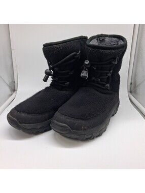 J.B.S. Womens Snow Boots Black Fleece Lined Insulated Drawcord UK 4 US 5